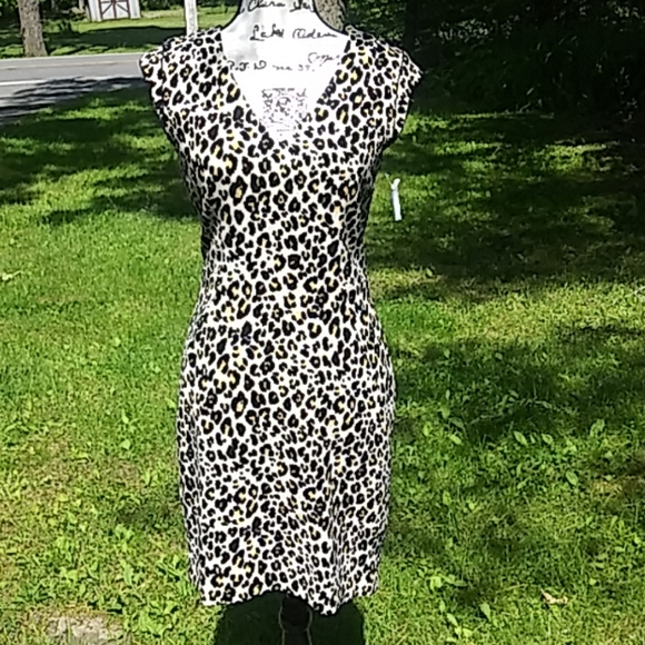 h and m leopard print dress